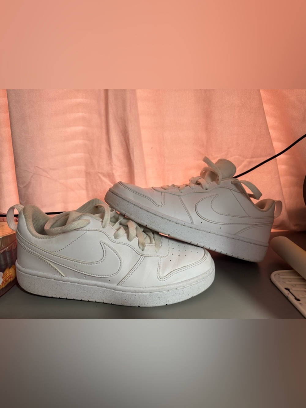 Nike White Kids' Sneakers - All-White Low Top Pair